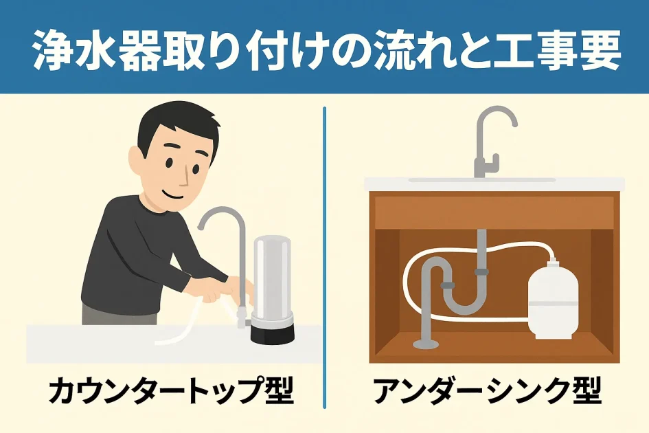 浄水器取り付けの流れと工事要否